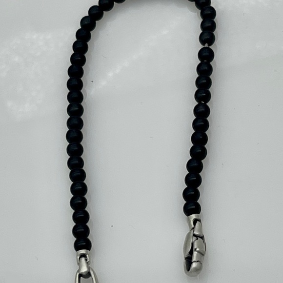 David Yurman Black Beaded Bracelet with Silver Clasp - Picture 4 of 4